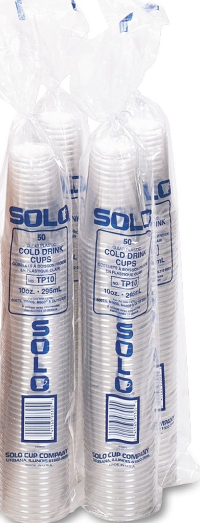 Manga Vaso #10 Cristal Solo CUP Desechable C/50 #TP10D