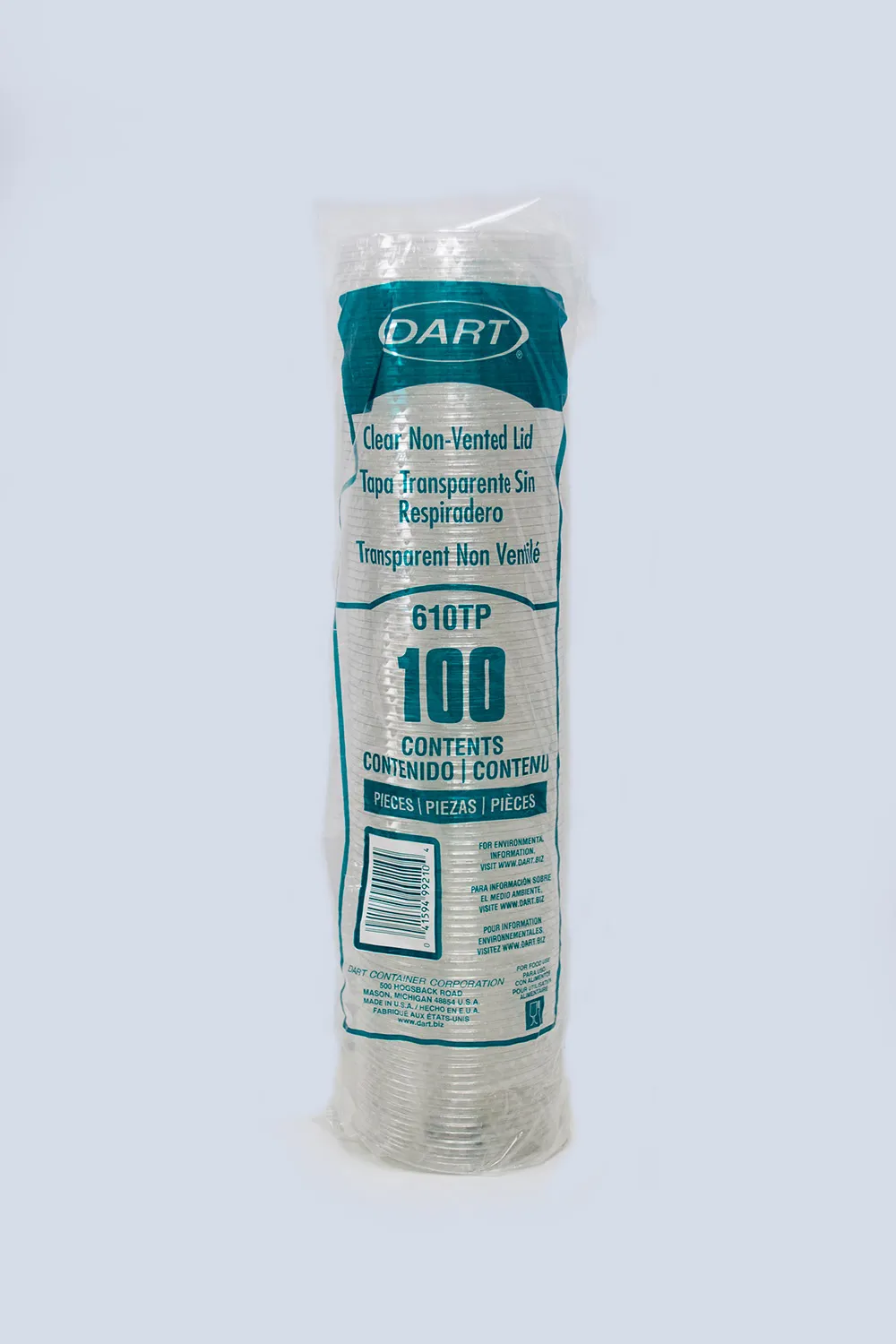 Manga De Tapa #10 610TP Plana Cristal Solo CUP Desechable C/100 #610TP