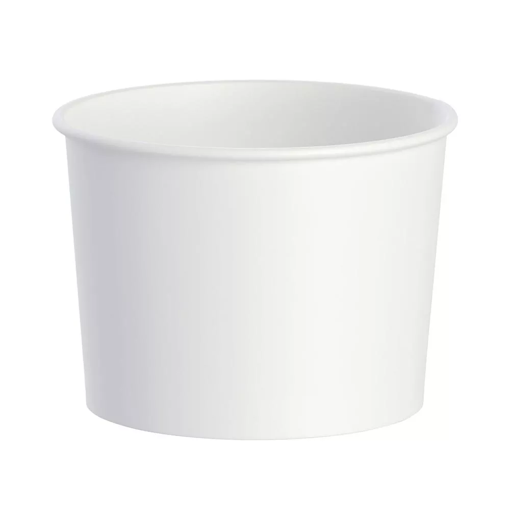 Manga De Cont. 16 Oz De Papel P/Helado Blanco Solo Cup C/25 Piezas