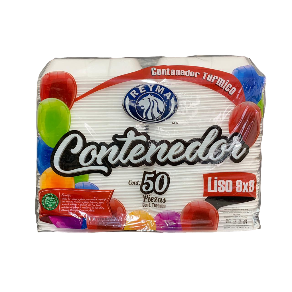 Manga De Contenedor 9x9 Liso Reyma Térmico Desechable C/50 #CN9x9L