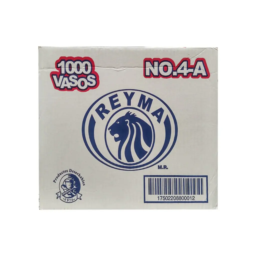 Caja De Vaso Molde 4A Onzas Reyma Desechable C/1000 #VP4A