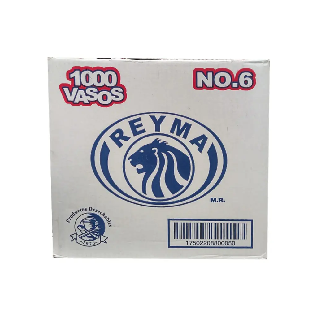 Caja De Vaso Molde 6 Onzas Reyma Desechable C/1000 #VP6