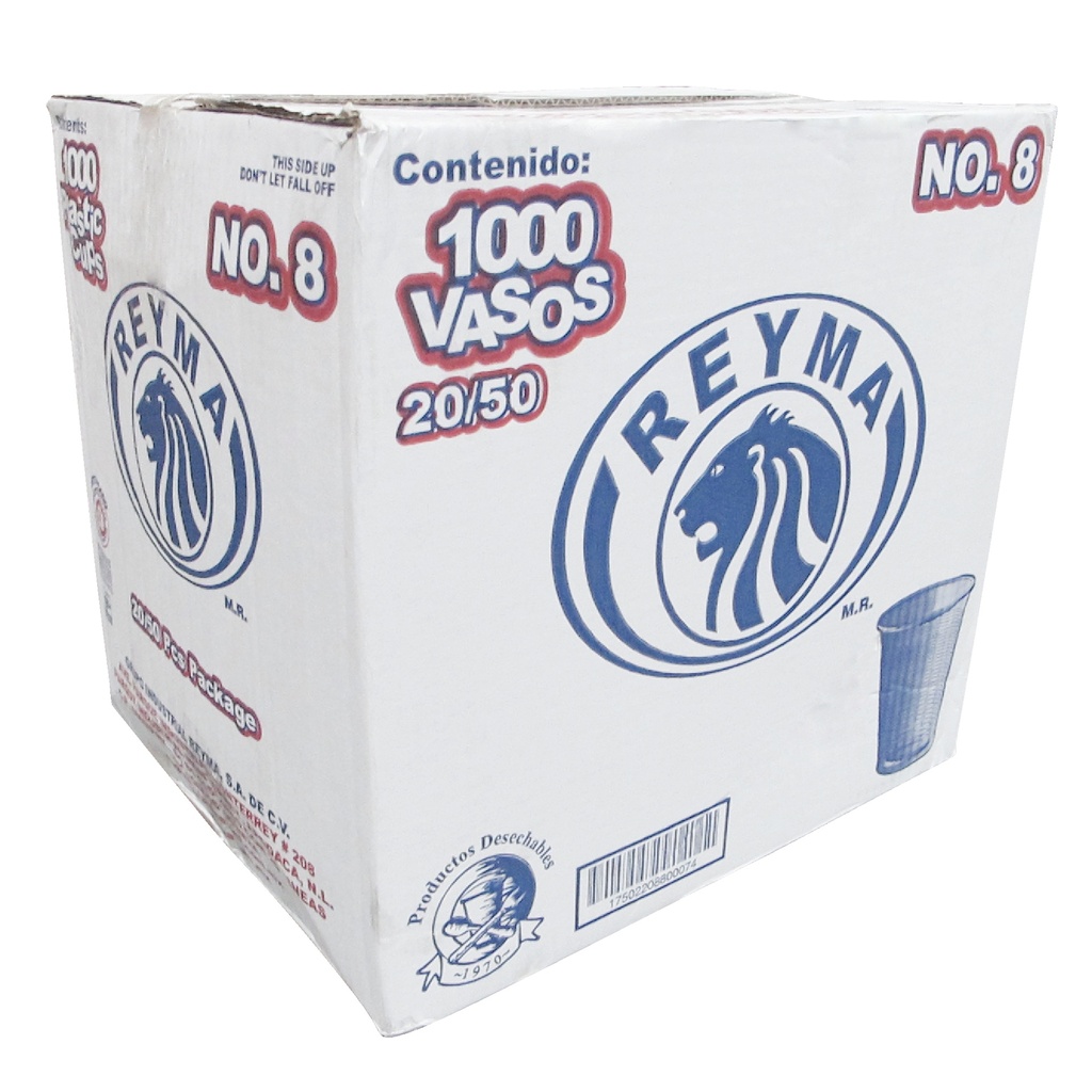 Caja De Vaso Molde 8 Onzas Reyma Desechable C/1000 #VP8