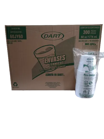 Caja De Vaso DART No.60JY60 Térmico Desechable C/300 Piezas #60JY60