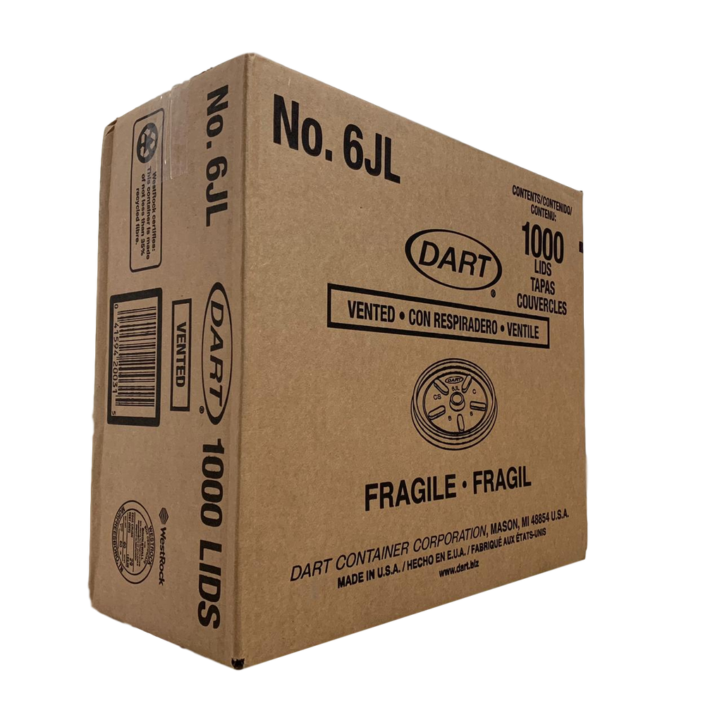 Caja De Tapa No.6JL DART Desechable C/1000 #TP6JL