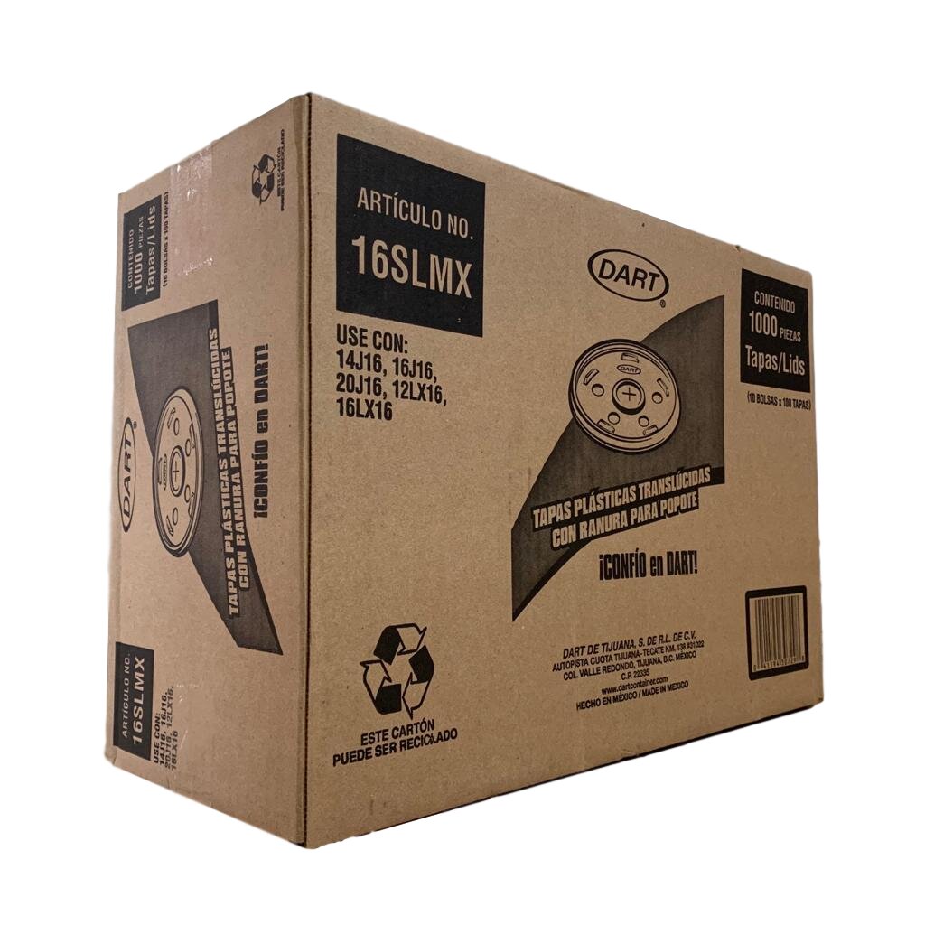 Caja De Tapa No.16SLMX DART Desechable C/1000 #TP16SLMX