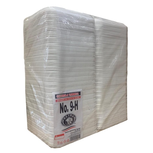 [reymaB9H]  Bulto De Charola No.9H Reyma Térmica Desechable C/200 Piezas #9H