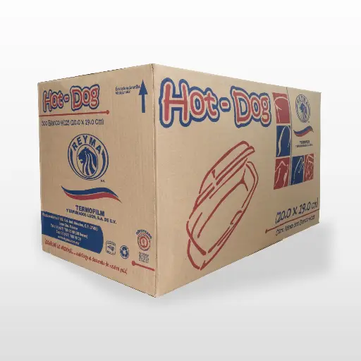 [reymaCCNHD] Caja De Contenedor Para Hot Dog Reyma Térmico Desechable C/500 #CNHD