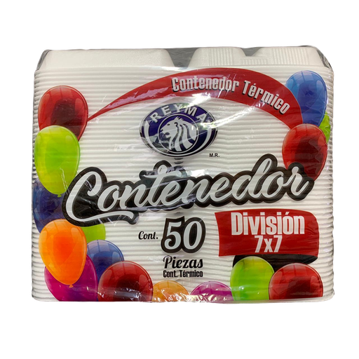 [reyma7x7D] Manga De Contenedor 7x7 División Reyma Térmico Desechable C/50 #CN7x7D