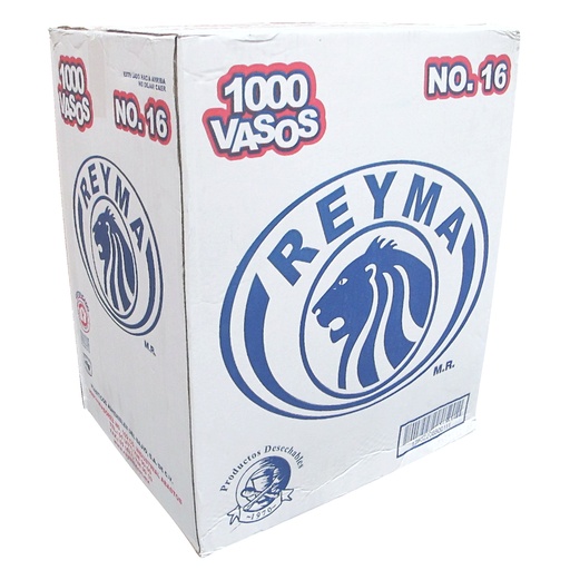 [ReymaCVP16B] Caja De Vaso  No.16B Onzas Barril Reyma Desechable C/1000 #VP16B