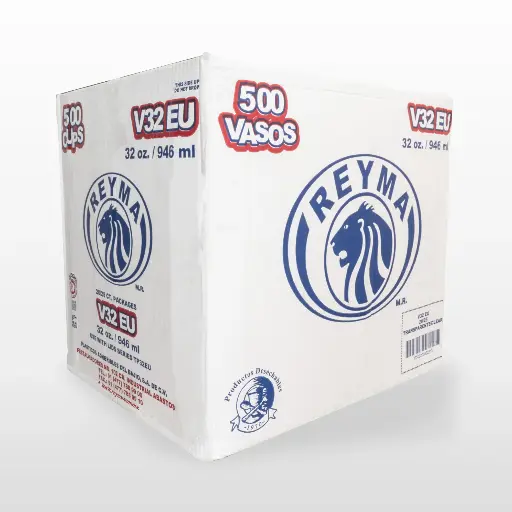 [ReymaCVP32EU] Caja De Vaso Molde 32EU Onzas Reyma Desechable C/500 #VP32EU