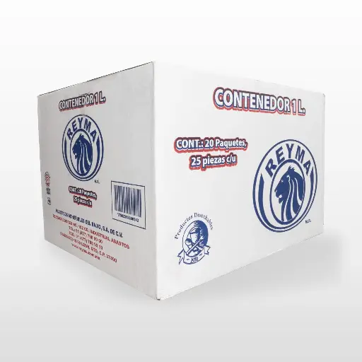 [ReymaCENV1LTR] Caja De Envase 1L 1000ML Reyma Desechable C/500 #ENV1LTR