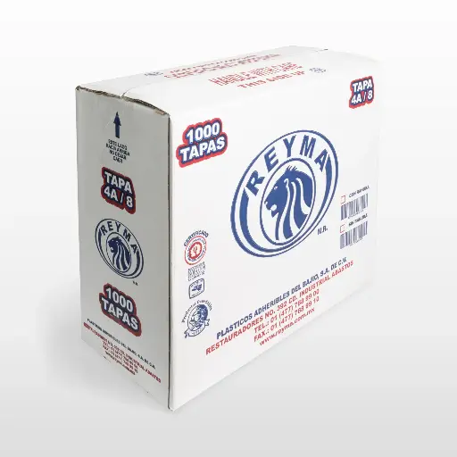 [ReymaCTP4A/8] Caja De Tapa Lisa Para Vaso No.4A/8 Reyma Desechable C/1000 #TP4A/8