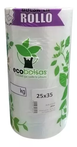 [ReymaEcoB25x35] Rollo De Bolsa Alta 25x35 Eco Bolsa Desechable #BAR25x35