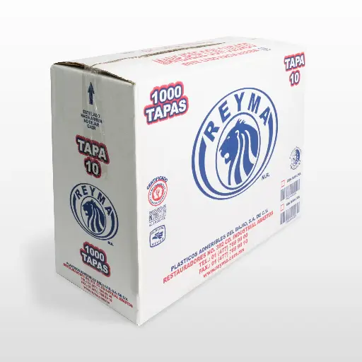 [ReymaCTP10] Caja De Tapa Lisa Para Vaso No.10 Reyma Desechable C/1000 #TP10