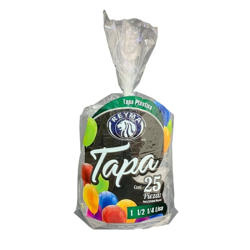 [ReymaTR1LT] Manga De Tapa Lisa Para Envase De 1L Y 1/2L Reyma Desechable C/25 #TR1LT