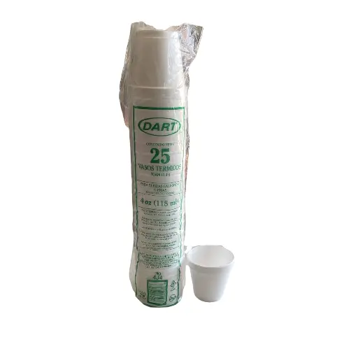 [4J4] Manga De Vaso DART No.4J4 Térmico Desechable C/25 Piezas #4J4