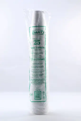 [DART12J12] Manga De Vaso DART No.12J12 Termico Desechable C/25 Piezas #12J12