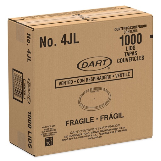 [DARTCTP4JL] Caja De Tapa No.4JL DART Desechable C/1000 #TP4JL