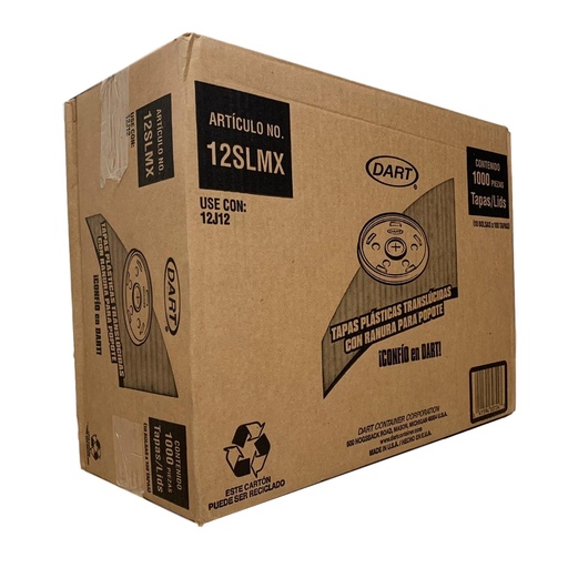 [DARTCTP12SLMX] Caja De Tapa No.12 DART Desechable C/1000 #TP12SLMX