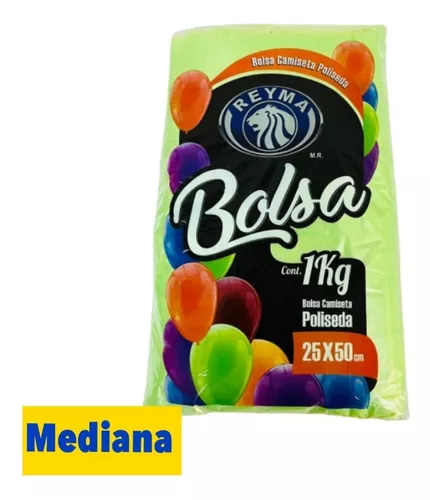 [REYMABOLSAPM] Bolsa Tipo Camiseta Mediana Poliseda Reyma (25×50) 1 Kg