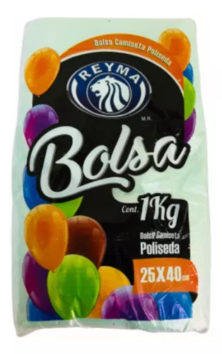 [REYMABOLSACH] Bolsa Tipo Camiseta Chica Poliseda Reyma (25×40) 1 Kg