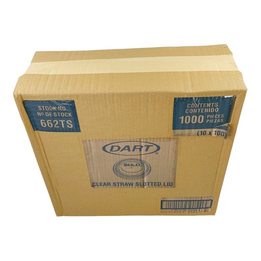 [C622TS] Caja De Tapa #14 Plana Cristal POP Solo CUP Desechable C/1000 #662TS 