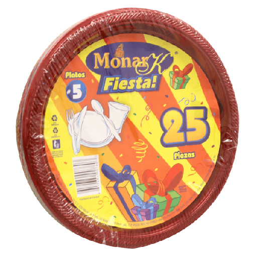 [CPL05-COLOR] Caja De Plato #5 Color Monark C/500 Piezas 